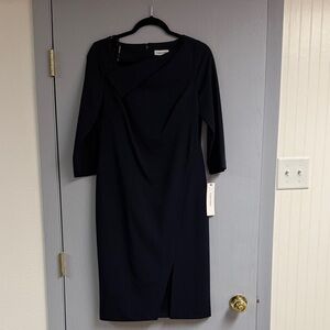 Calvin Klein Navy Long Sleeve Dress